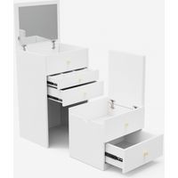 Mobile postazione trucco contenitore specchio comodino salvaspazio Deva