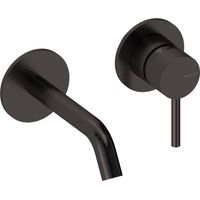 SANYCCES LOOP ColdOpen Wand-Waschtischarmatur Unterputz mit 14 cm Ausladung inkl. Unterputz-Einbaukörper, schwarz metallisch