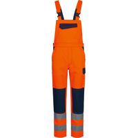 Gr .46 BAUTZEN WARNSCHUTZ-LATZHOSE orange BAUTZEN HIGH VISIBILITY BIB TROUSE