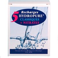 Recharges classiques nitrates pour carafe filtrante – Lot de 5 cartouches 125ml – Filtration eau dure et polluée en nitrates – Hydropure