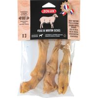 Pieds de mouton 150 g , 3 pièces friandise pour chien - zolux