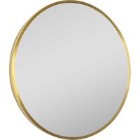 JTP Vos Bathroom Mirror 600mm Diameter Without Light - Brushed Brass