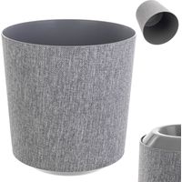 KADAX Maceta Decorativa, Maceta Redonda de Plástico para Cultivo de Plantas, Uso Interior y Exterior, Gris, 25 cm
