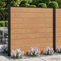 vidaXL Ensemble de Clôture 175 x 186 cm WPC et Aluminium Marron