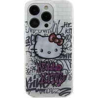 Hello Kitty IML Kitty On Bricks Graffiti - Cover per iPhone 15 (Bianco)