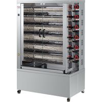 Rôtissoire gaz 66 poulets - 11 broches - 40 000 Kcal/h - 11 DOBLE EKO - FECA