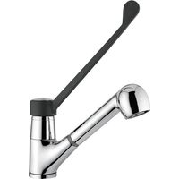 Mitigeur monotrou avec bec orientable et douchette extractible. Commande par levier clinique - Idral