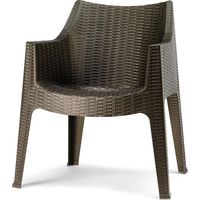Mobiliers de jardin, Chaise tissée design - MAXIMA - deco Bronze en Plastique, Scab design