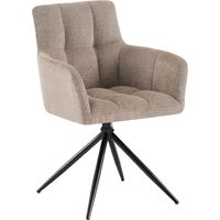 Chaise de salle à manger Jonah Tissu Taupe