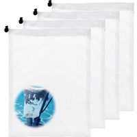 4 pièces filet à mailles fines pour piscine, sac de nettoyage robuste avec épuisette pour feuilles et débris, idéal entretien lourd.
