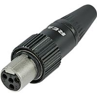 Rean AV RT4FCT-B Mini Connettore XLR Presa dritta Numero Poli (num): 4 Nero 1 pz.