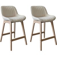 Set NORDEN Barstühle Eiche 65 cm mit Cordbezug