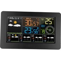 Multifunctional Color WiFi Weather Station APP Control Smart Weather Monitor Indoor Outdoor Temperature Humidity Atmospheric Pressure Wind Speed Digital Clock Functions w