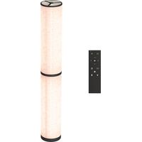 Lampada da Terra Telecomando Regolazione Temperatura 3000-6000K Paralume Tessuto Beige Ø20x135 cm