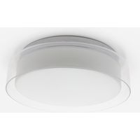 BATHBAZAAR - Plafonnier blanc et chrome brillant - Fifties