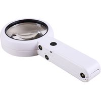 Ahlsen Loupe Eclairante, Loupe à Main sur Pied 10X 30x avec lumière 18 LED, Lampe Loupe à intensité Variable