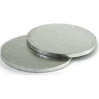 Base redonda para tartas, gruesa, plateada, 30 cm