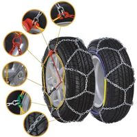 Trade Shop - Cadenas De Nieve Para Coches Grupo 140 Neumáticos Fácil De Montar Homologadas -