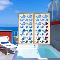 WHALE - Moduli Decorativi in Legno e PVC - Misura: 47x94 cm - Colore: bianco