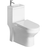 Aqualine HYGIE - WC combinado con lavamanos, DualFlush, blanco PB104W