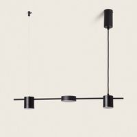 Lampada a Sospensione LED Kurna Metallo 18W Nero Opaco
