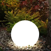 Solarleuchte Kugel Garten Kugelleuchte Solar LED Gartendeko Solarkugel für Außen 25 cm, Leuchtdauer ca. 6-8 Stunden, H 65 cm
