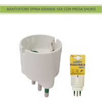 Adattatore spina S17 16A 2P/T Presa P30 bianca