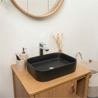 Lavabo da appoggio rettangolare in ceramica NAYA, 45x38cm