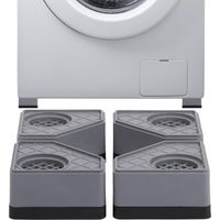 4 Pak Anti-Vibratie Voetjes voor het Wasmachine - Non-Slip, Geluidsdempend & Schokabsorberende Matjes voor Wasmachine en Droger - Rubberen Stabilisatievoetjes Tegen Bewegen & Schudden