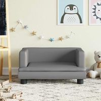 Canapé pour enfants-Sofa pour enfants gris 60x40x30 cm similicuir
