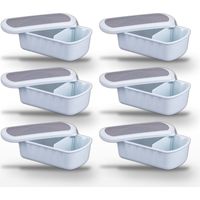 Lot de 6 Lunchbox Bleues 1L à compartiment réglable Fackelmann Storage