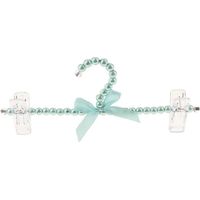 Cintre à vêtements Princesse avec perles et nœud papillon, gris, pour filles et enfants-Blue