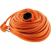 Zenitech – Rallonge électrique Schuko 25m H05VV-F 3G1,5mm² – Puissance 3680W sous 230V – Câble orange pour usage intérieur et extérieur