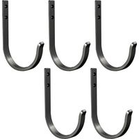 Crochets muraux de porte, lot de 10, noirs, avec vis, crochets pour serviettes de salle de bain