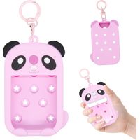 Étui en silicone avec porte-clés pour spray désinfectant pour les mains Touchland, adorable étui panda avec porte-clés pour flacons de 30 ml (1 fl oz) Power Mist et Glow Mist, jolie housse de
