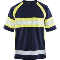 Blakläder Warnschutz T-Shirt, marineblau / gelb, Unisex-Größe: L