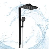 HGMBAD Regendusche RainMaxx Black Edelstahl mit Handbrause und Umschalter