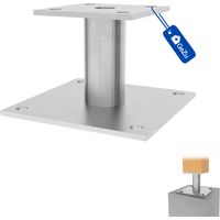 Support de poteau double platine galvanisé à chaud 70 x 70 x 100 mm – fixation bois et béton – GeZu Impex