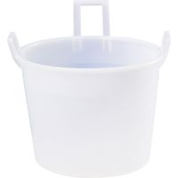 Mastello 3 manici in plastica PEHD diametro 55 cm per alimenti - Bianco neutro - Mobil Plastic