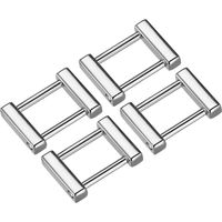 4Stk Geldsack 25mm Metall Schraubschäkel Schnallen for Ledertasche DIY Silberton