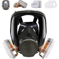Respirador facial completo reutilizable, anti-vapor orgánico y antivaho, a prueba de polvo, máscara facial completa, protección de pintura, pulido mecánico, minería