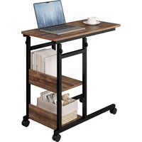 Beistelltisch höhenverstellbar mit Rollen – Couchtisch für Sofa, Bett und Laptop, mobiler Wohnzimmertisch für Schlafzimmer und Wohnzimmer