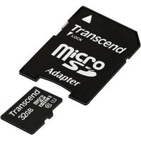 Transcend MemCard SD 32GB Micro SDHC Class 10 / inkl. SD-Adapter (TS32GUSDU1)
