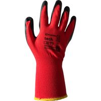 Gants industriel polyester et couche latex rouge taille XL Mercator 12 paires