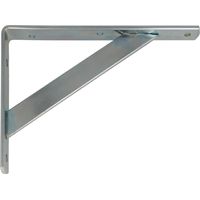 1 Équerre d'étagère, Acier, Zingué, 250x150mm, 320kg, Cuisine, Bureau