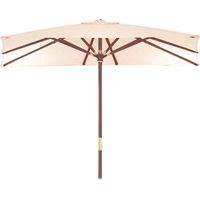 OMBRELLONE IN LEGNO SUN TOP BEIGE MT 3X4