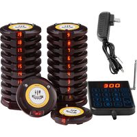 VEVOR Systeme de Teleavertisseur de Restaurant, Bipeurs Restaurant sans Fil Longue Portee de 500 m, avec Vibration et Clignotant, 20 Buzzers pour File deAttente, Camion Restaurant, Cafe, Magasin