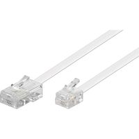Telefonkabel (Modularkabel/Westernkabel), Kupferkaschierter Aluminiumleiter (CCA), RJ45-Stecker (8P4C) RJ11/RJ14-Stecker (6P4C). Kabellänge 10 m