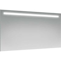 SPECCHIO RETTANGOLARE FILO LUCIDO CON FASCIA A LED SUPERIORE L.120 x H.70 cm