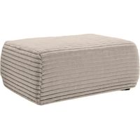 OLYMPE - Pouf en velours côtelé Café 100x68x42cm